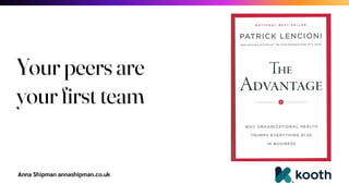 Anna Shipman annashipman.co.uk
Your peers are
your first team
 