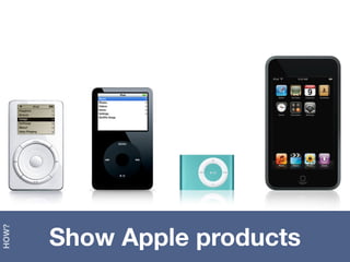 Show Apple products
HOW?
 