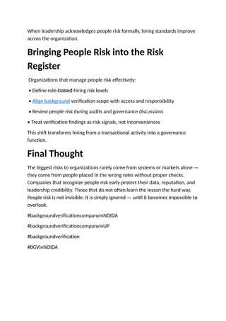 People Risk : the blind spot in most company risk registers | DOCX