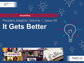 crowdsourcing | storytelling | citizenship | social data

People’s Insights: Volume 1, Issue 45

It Gets Better
 