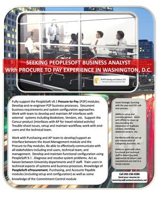 Peoplesoft p2p washdc