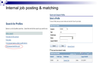 Internal job posting & matching
 