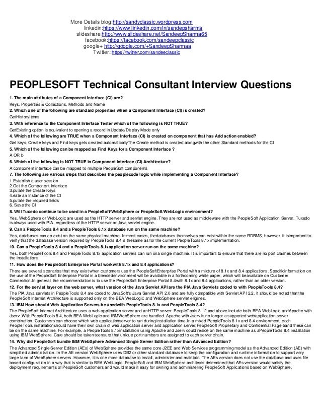 peoplesoft technical consultant interview questions interview suggestions