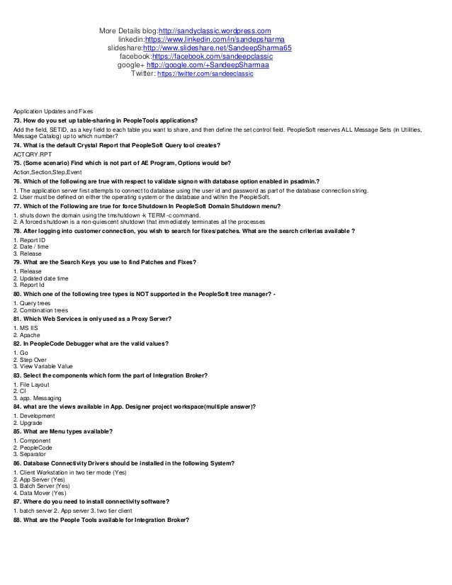 peoplesoft resume sample
