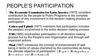 People's Participation in Governance | PPT