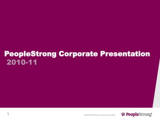 PeopleStrong Corporate Presentation 2010-11  