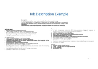 Job Description Example
15
 