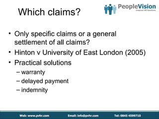 Compromise Agreements - With Penningtons and People Vision