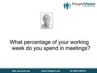 What percentage of your working week do you spend in meetings? 