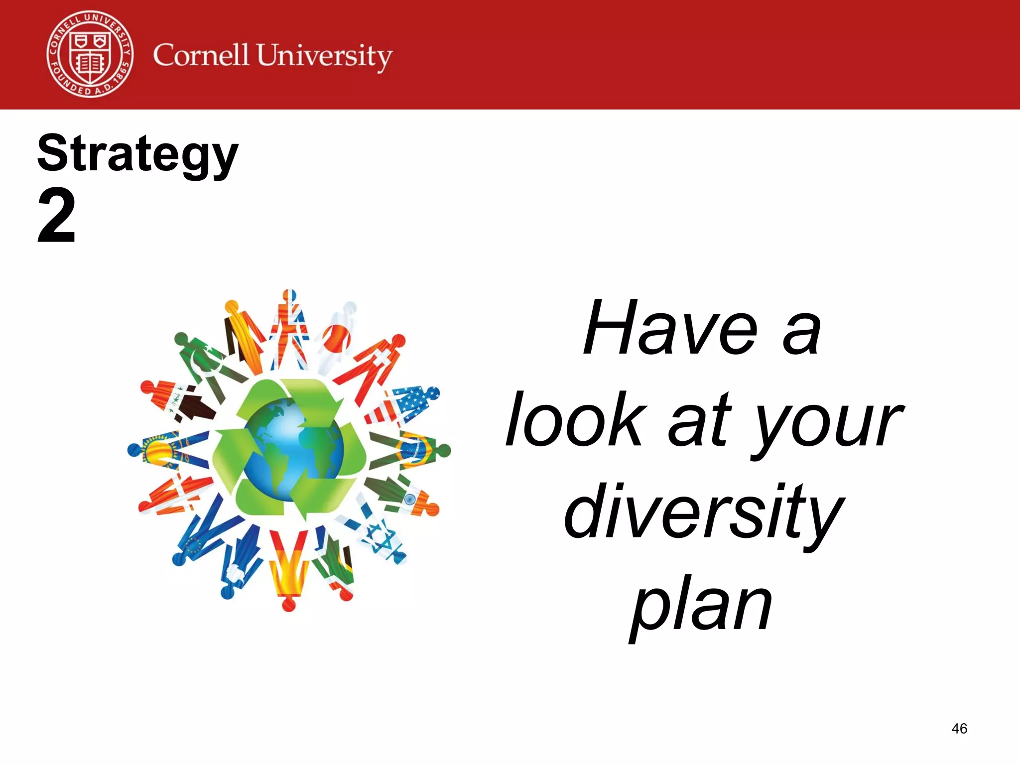 Strategy  2 Have a look at your diversity plan 