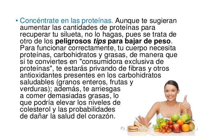 Recomendaciones para bajar de peso omsd