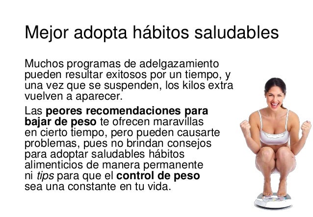 Recomendaciones para bajar de peso omsd