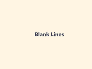 Blank Lines
 