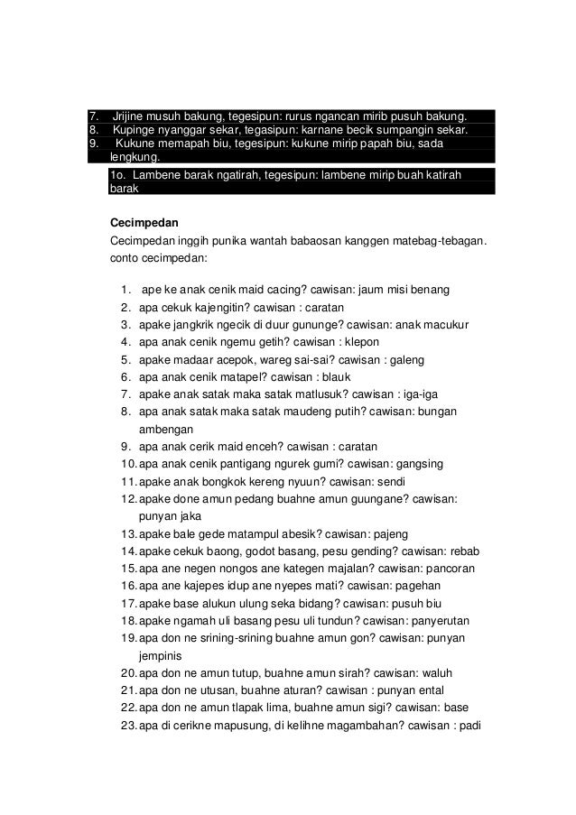 Cecimpedan Bahasa Bali Dan Artinya Belajar