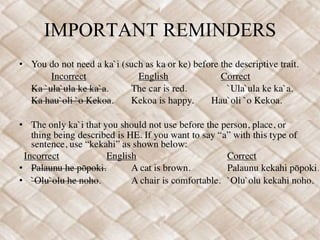 IMPORTANT REMINDERS 