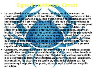 Signe du zodiaque- Cancer ,[object Object],[object Object]