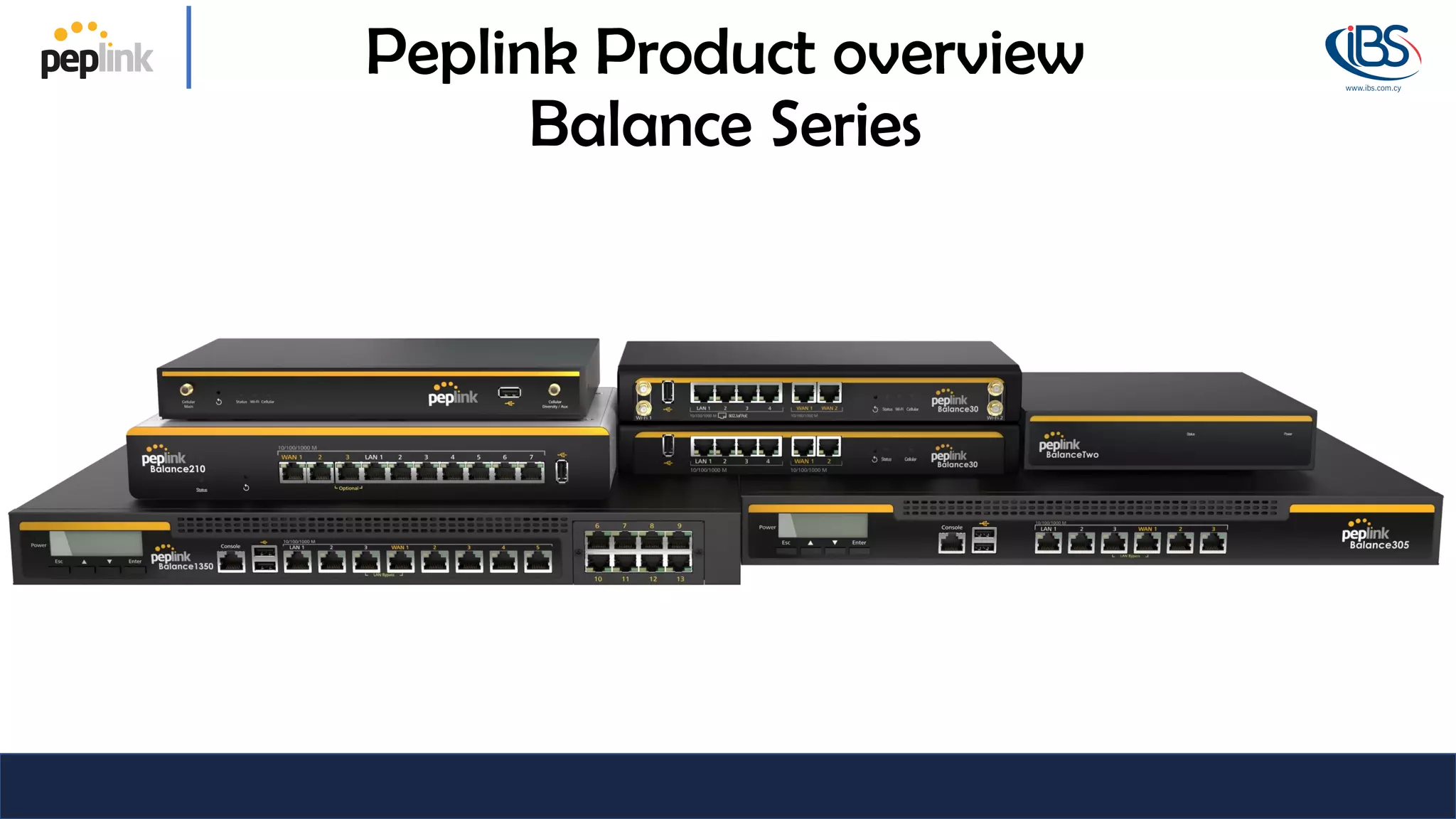 Peplink Product overview
Balance Series
 