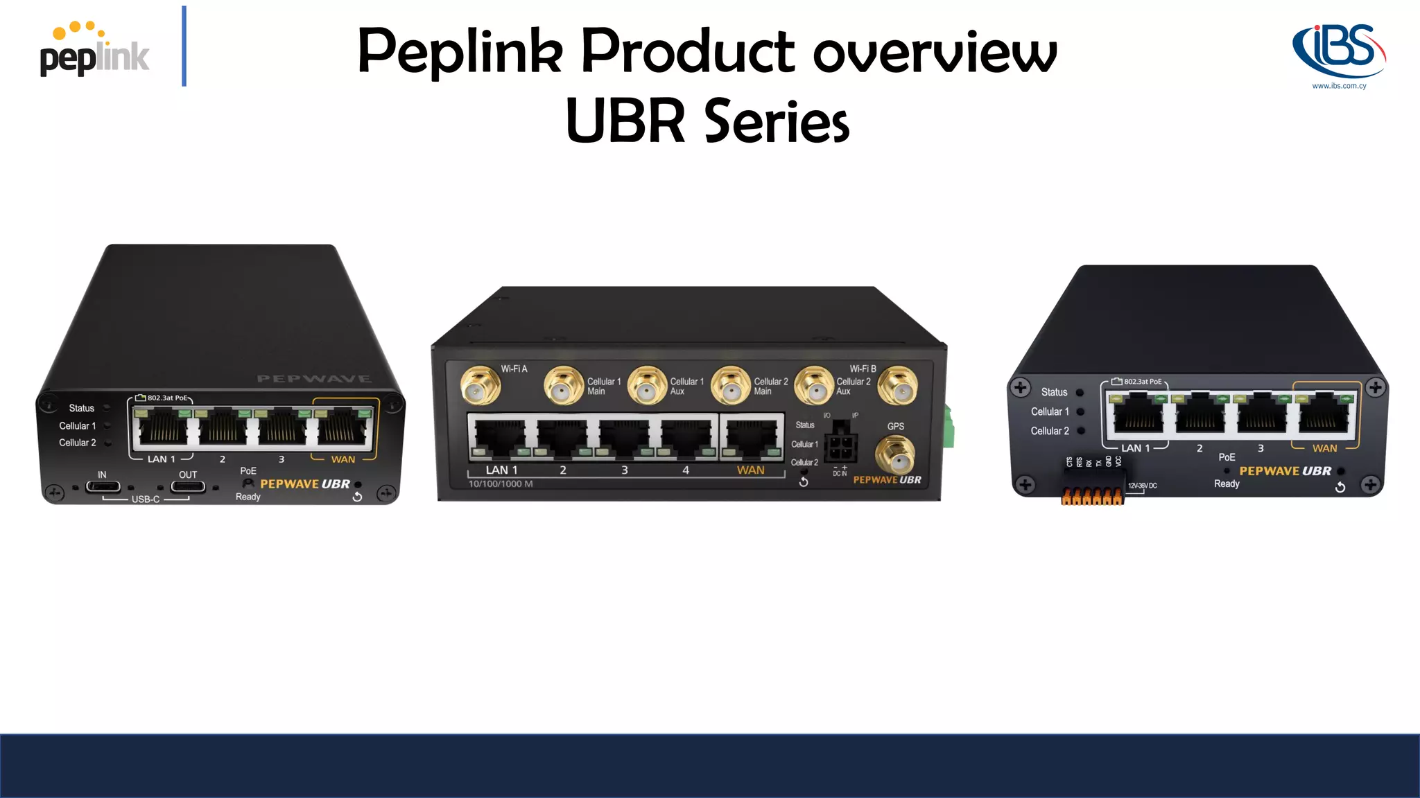 Peplink Product overview
UBR Series
 
