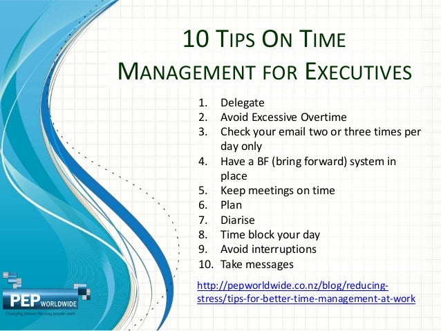 pepworldwide time management slideshow 10 tips for time management