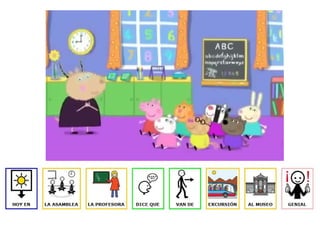 Peppa de excursión al museo en autobús (con pictogramas arasaac)