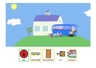 Peppa de excursión al museo en autobús (con pictogramas arasaac)