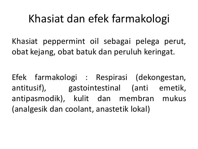 obat emetik anti oil Peppermint