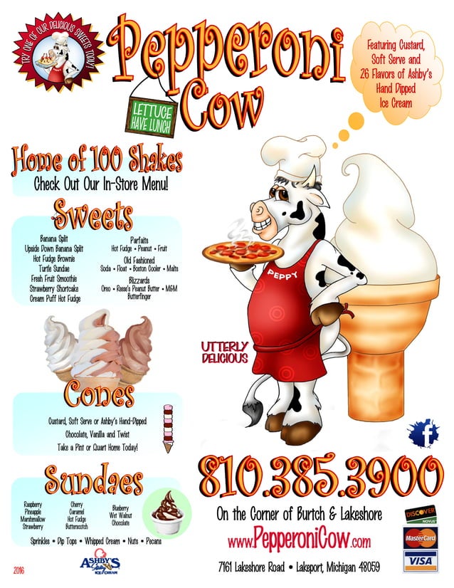 Pepperoni Cow Menu 2016 PDF