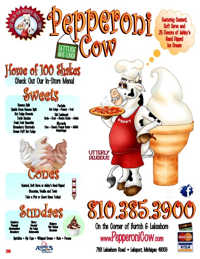 Pepperoni Cow Menu 2016