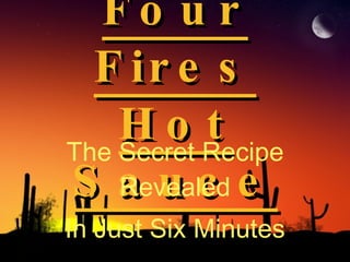 Four Fires Hot Sauce The Secret Recipe Revealed In Just Six Minutes 
