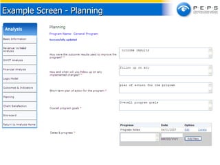 Example Screen - Planning 