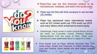 Powerpoint Intro Slide Branded Pepsi across of borders | PPTX