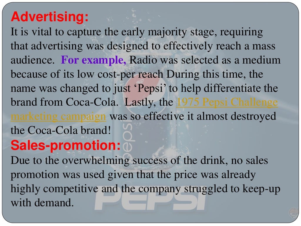 Stages in product life cycle of pepsi image