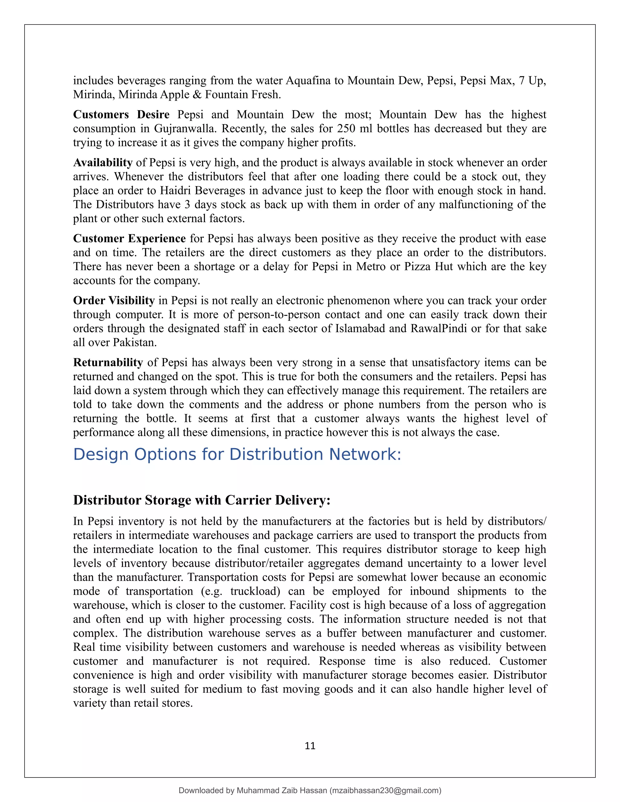 pepsilogistics.pdf Logistics Business