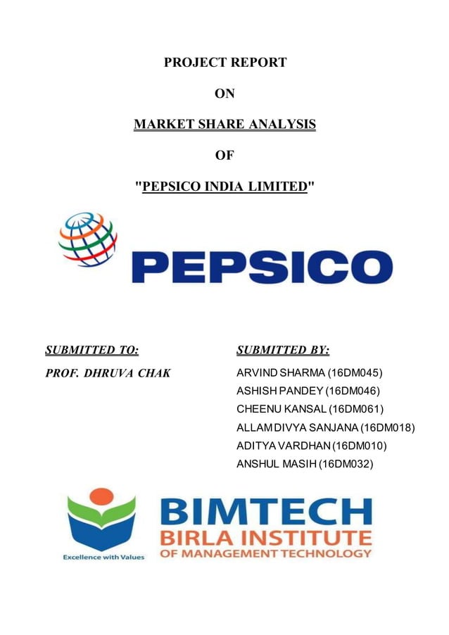 research report on pepsico