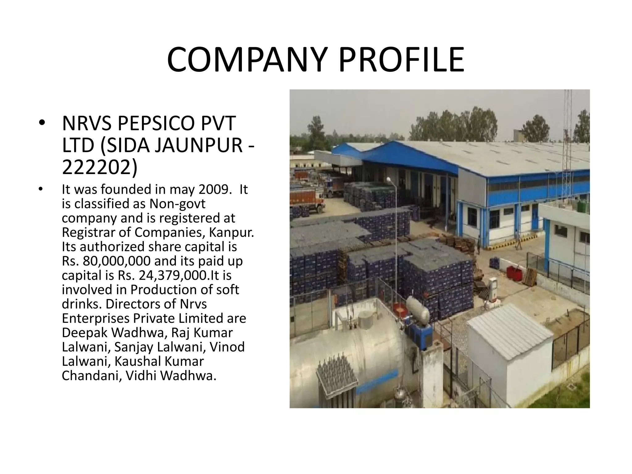 Pepsico QUALITY CONTROL TRAINING | PPTX