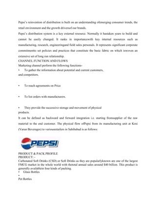 Pepsi co india