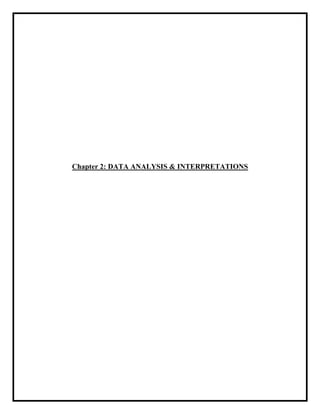 Chapter 2: DATA ANALYSIS & INTERPRETATIONS
 