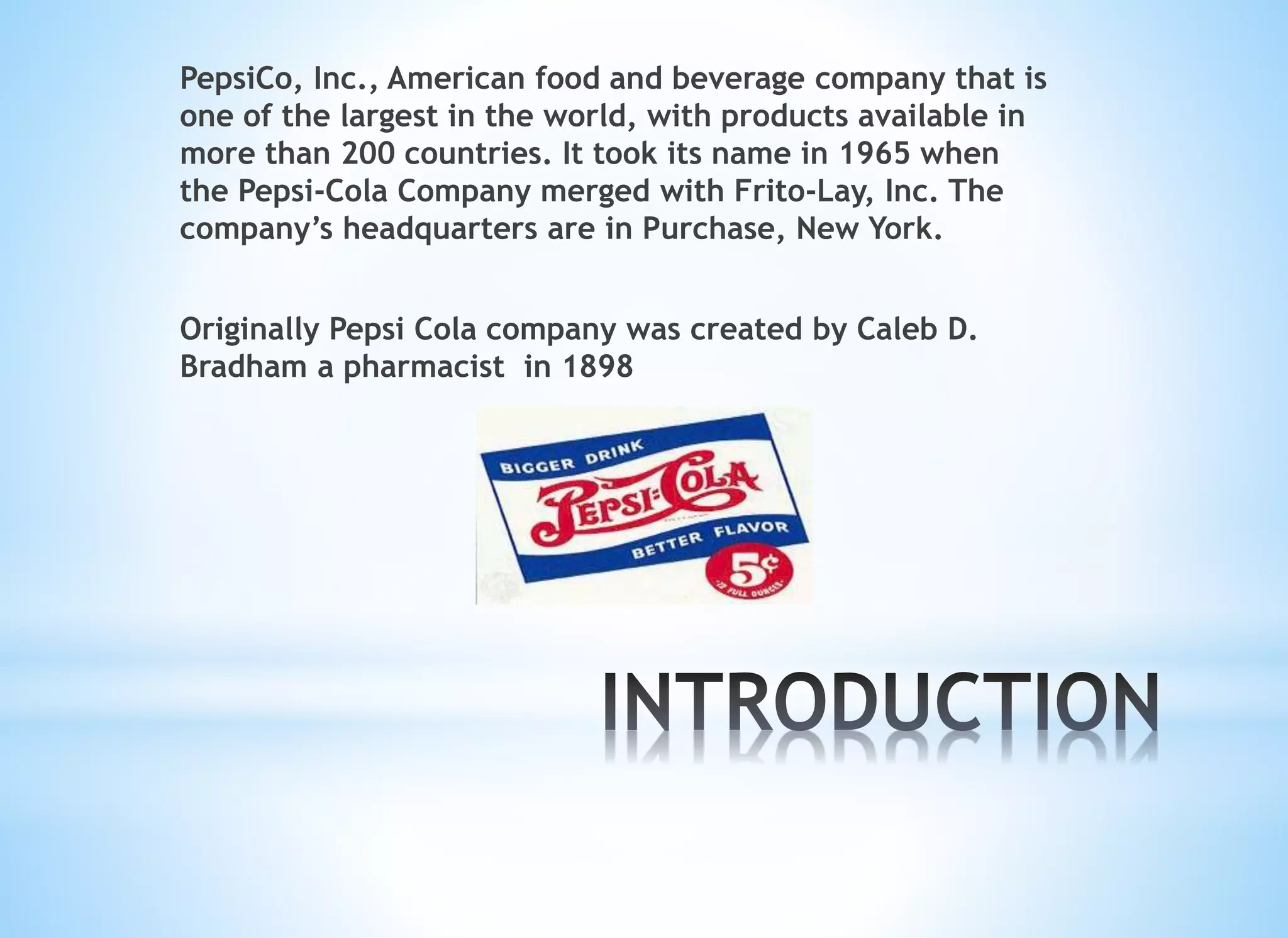 Pepsi co Pakistan presentation on swot analysis. | PPTX