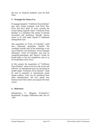 Well segmented restaurant brands