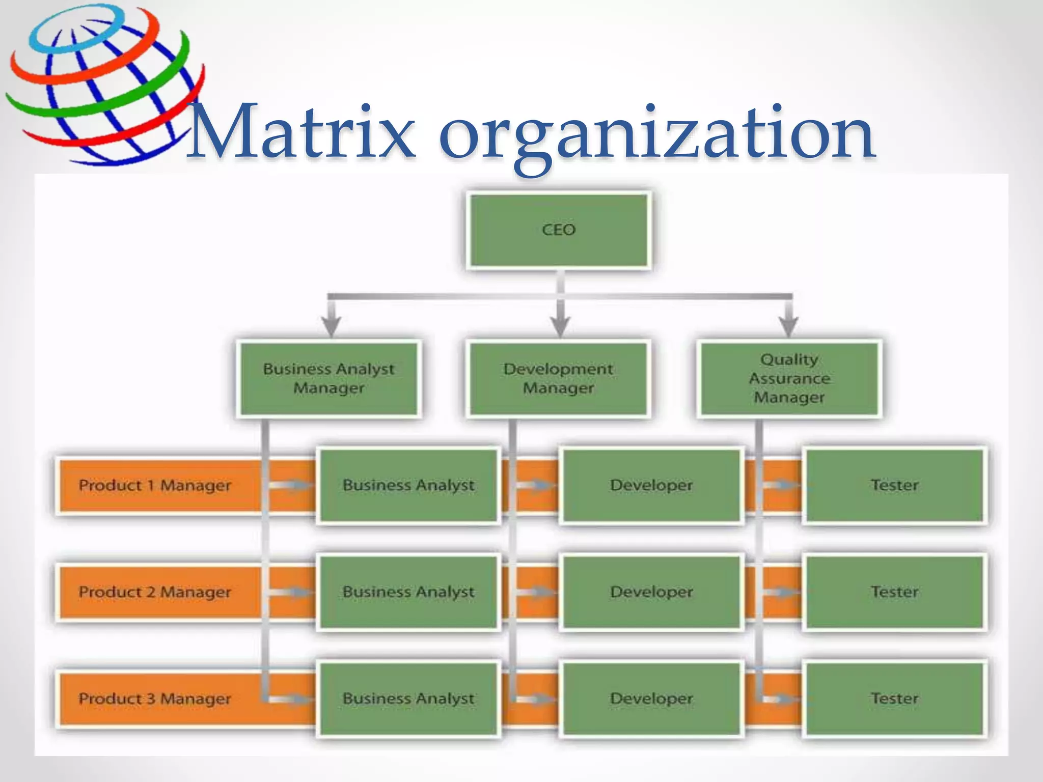 28
Matrix organization
 