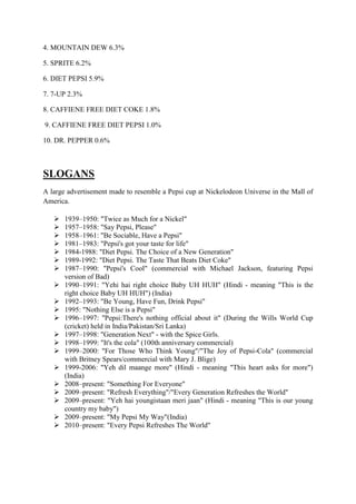 BRAND AMBASSADORS OF PEPSI IN INDIA: