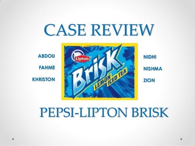 Pepsi lipton brisk case study