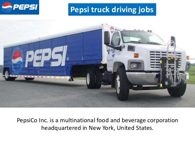 Pepsi truck driving jobs