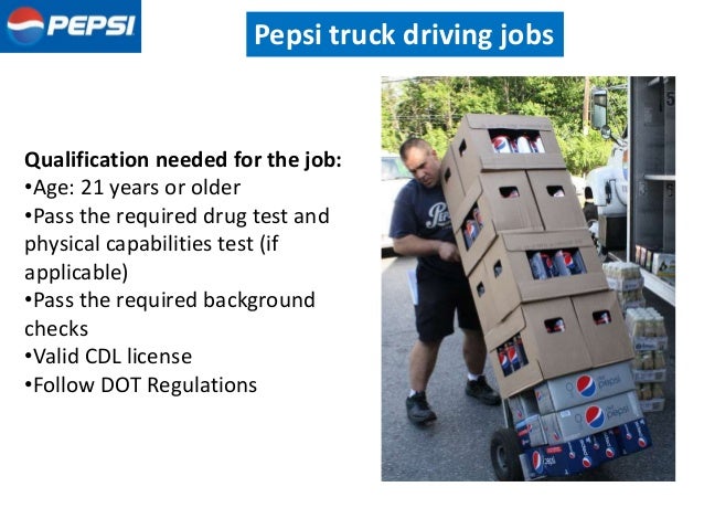 Pepsi truck driving jobs