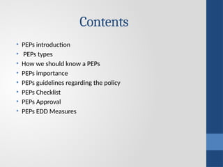 Peps Feature Politicaly exposed persons Slides show.pptx