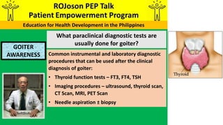 ROJoson PEP Talk: GOITER AWARENESS | PPTX
