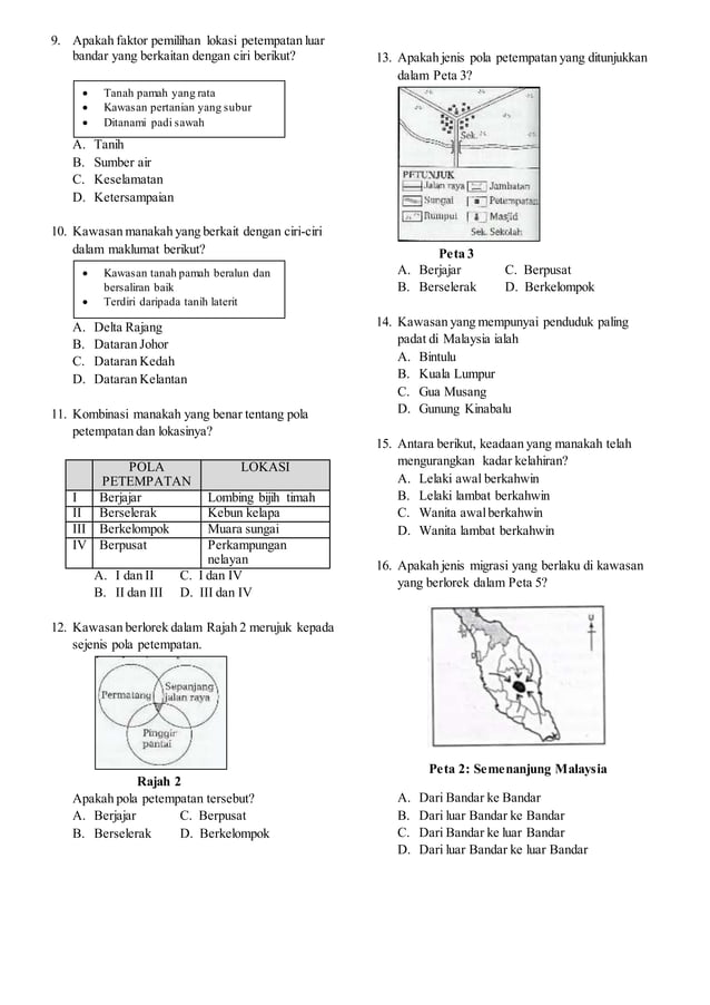 Soalan Peperiksaan Pertengahan Tahun Geografi Tingkatan 2 Docx