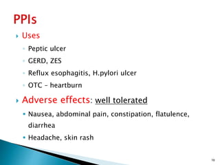 Gerd Rash Pharmacotherapy of peptic ulcer | PPTX