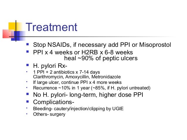 treatment of peptic ulcer disease sucralfate