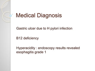 Peptic Ulcer Disease: Case study and medical nutrition therapy | PPTX